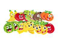 Naklejki z pianki PVC47 Owocowe buźki Brewis